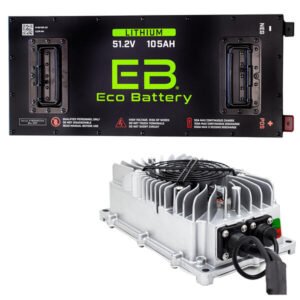 Lithium 48V 105AH ECO LifePo4 Skinny Style Battery Bundle w Charger & Install Kit